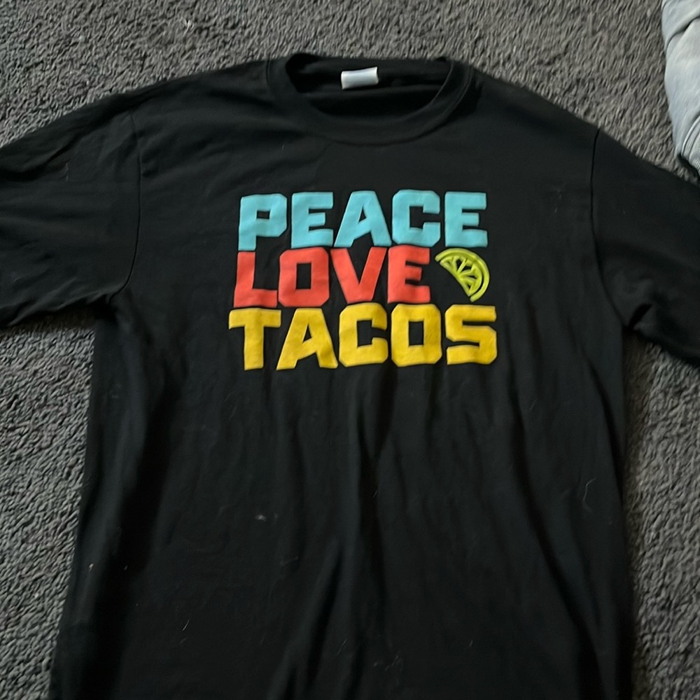 PEACE LOVE TACOS!!! get this shirt if you love tacos